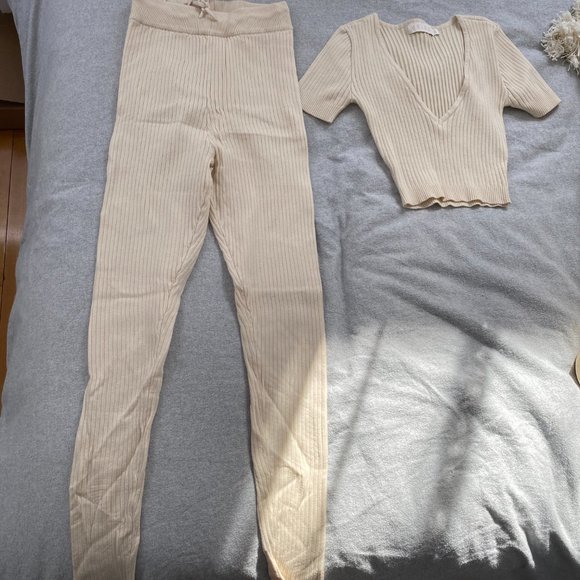 Meshki Rib-Knit Leggings, Size S - Picture 3 of 7